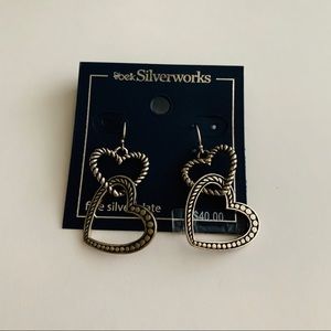 Heart hoop earrings